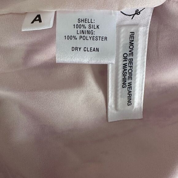 Ann Taylor LOFT 100% Silk tribal maxi cris cross halter Pink, White, & moss Sz 0 - Picture 4 of 9